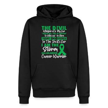 Der Teufelsflüsterer In Mein Ohr Lustige Gallenblase - Männer Premium Bio Hoodie - Schwarz - Vorne - Nico (187cm)