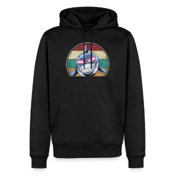 Fierté LGBT transgenre - Sweat à capuche Premium bio Homme - noir - Devant - Nico (187cm)