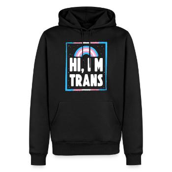 Transgender Trans LGBT Pride - Männer Premium Bio Hoodie - Schwarz - Vorne - Nico (187cm)