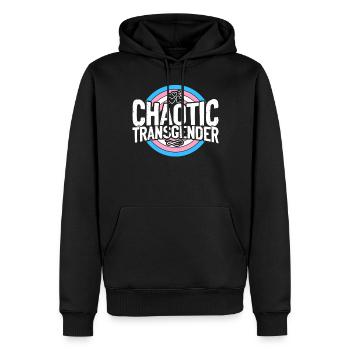 Fierté LGBT transgenre - Sweat à capuche Premium bio Homme - noir - Devant - Nico (187cm)