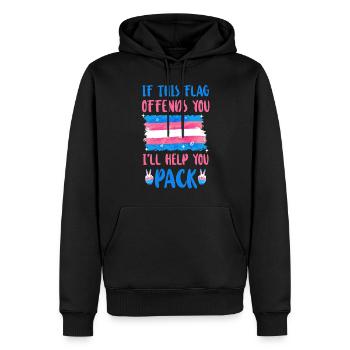 Transgender Trans LGBT Pride - Männer Premium Bio Hoodie - Schwarz - Vorne - Nico (187cm)