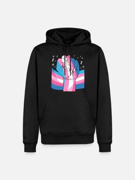 Transgender Trans LGBT Pride - Men’s Premium Organic Hoodie - black