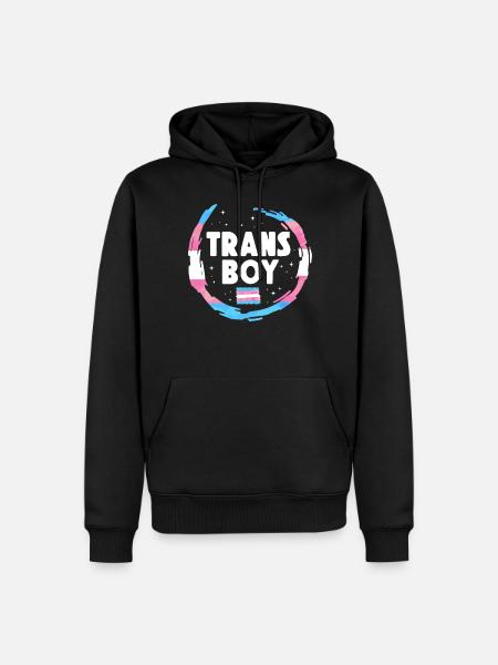 Transgender Trans LGBT Pride - Men’s Premium Organic Hoodie - black
