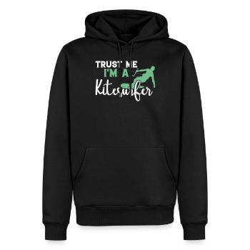 Kiteboarding Lover Kitesurfing - Croyez-moi, je suis un - Sweat à capuche Premium bio Homme - noir - Devant - Nico (187cm)