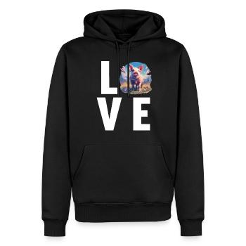 Schweine Schwein - Männer Premium Bio Hoodie - Schwarz - Vorne - Nico (187cm)
