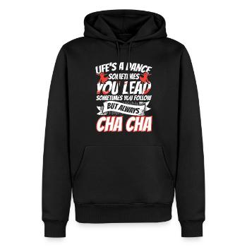 Danse ChaCha Danse - Sweat à capuche Premium bio Homme - noir - Devant - Nico (187cm)