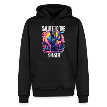 Bartender Barman Salute To The Shaker - Men’s Premium Organic Hoodie - black - Front - Nico (187cm)