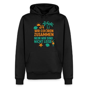 Familienurlaub Urlaub Strand Sommerurlaub Familie - Männer Premium Bio Hoodie - Schwarz - Vorne - Nico (187cm)
