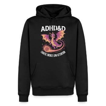 Adhd RPG - Men’s Premium Organic Hoodie - black - Front - Nico (187cm)