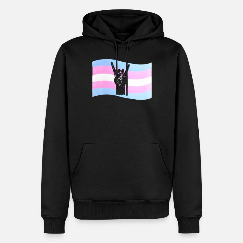 Fierté LGBT transgenre - Sweat à capuche Premium bio Homme - noir