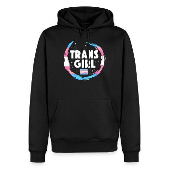 Transgender Trans LGBT Pride - Männer Premium Bio Hoodie - Schwarz - Vorne - Nico (187cm)