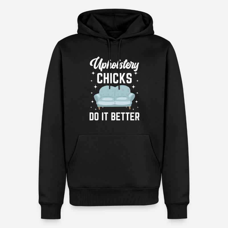 Restauratorin Polstermöbel - Männer Premium Bio Hoodie - Schwarz