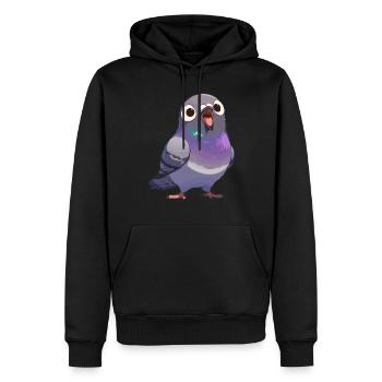 Tauben Taube - Männer Premium Bio Hoodie - Schwarz - Vorne - Nico (187cm)