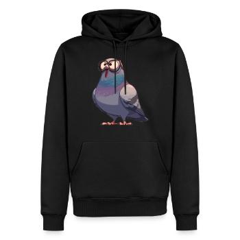 Tauben Taube - Männer Premium Bio Hoodie - Schwarz - Vorne - Nico (187cm)