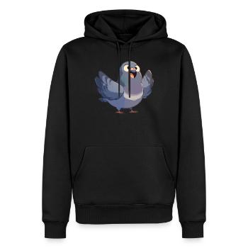 Tauben Taube - Männer Premium Bio Hoodie - Schwarz - Vorne - Nico (187cm)