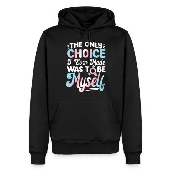 Transgender Trans LGBT Pride - Männer Premium Bio Hoodie - Schwarz - Vorne - Nico (187cm)