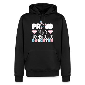 Transgender Trans LGBT Pride - Men’s Premium Organic Hoodie - black - Front - Nico (187cm)