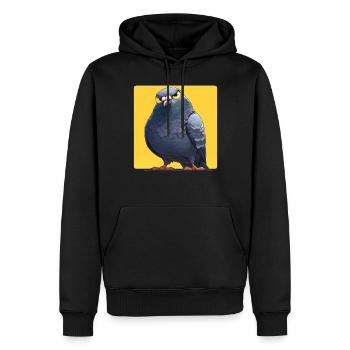Tauben Taube - Männer Premium Bio Hoodie - Schwarz - Vorne - Nico (187cm)
