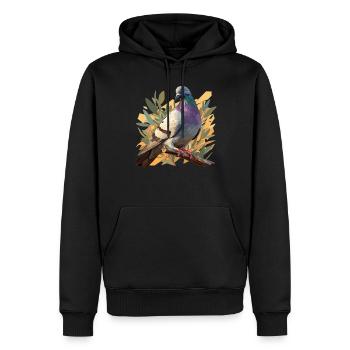Pigeons Pigeon - Sweat à capuche Premium bio Homme - noir - Devant - Nico (187cm)