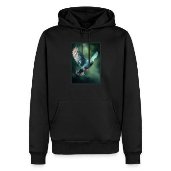 Pigeons Pigeon - Sweat à capuche Premium bio Homme - noir - Devant - Nico (187cm)