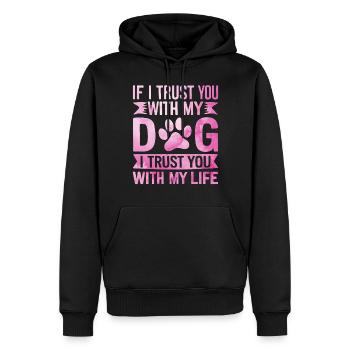 Dog Mom Gifts for Women - Männer Premium Bio Hoodie - Schwarz - Vorne - Nico (187cm)