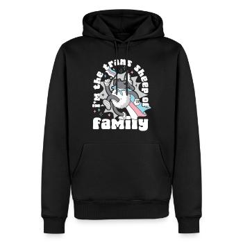 Transgender Trans LGBT Pride - Men’s Premium Organic Hoodie - black - Front - Nico (187cm)
