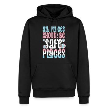 Transgender Trans LGBT Pride - Männer Premium Bio Hoodie - Schwarz - Vorne - Nico (187cm)