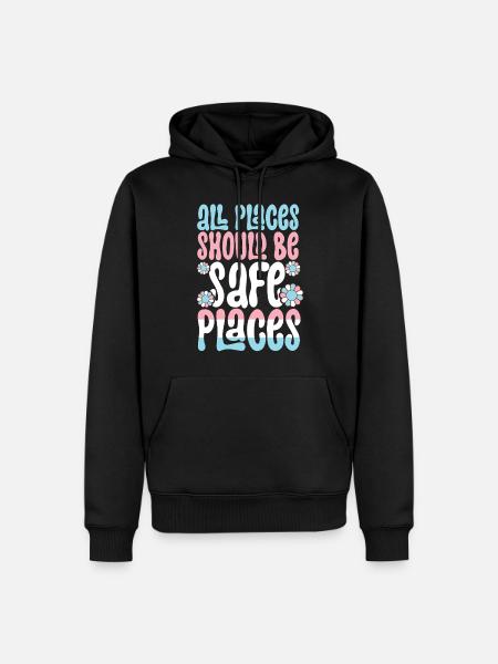 Transgender Trans LGBT Pride - Men’s Premium Organic Hoodie - black
