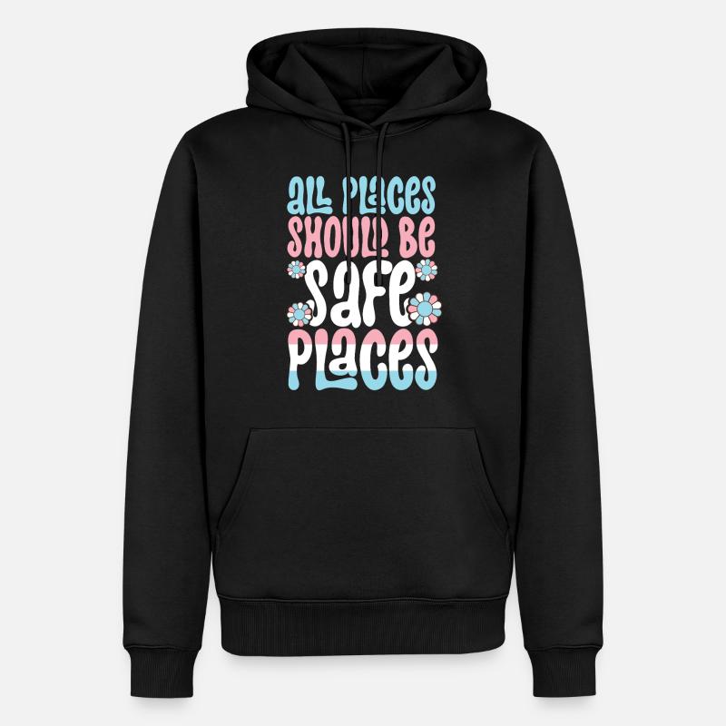 Fierté LGBT transgenre - Sweat à capuche Premium bio Homme - noir