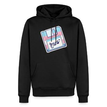 Transgender Trans LGBT Pride - Men’s Premium Organic Hoodie - black - Front - Nico (187cm)