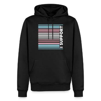 Transgender Trans LGBT Pride - Männer Premium Bio Hoodie - Schwarz - Vorne - Nico (187cm)