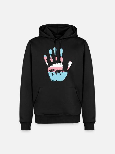 Transgender Trans LGBT Pride - Men’s Premium Organic Hoodie - black