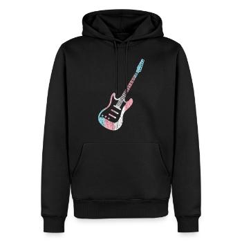 Fierté LGBT transgenre - Sweat à capuche Premium bio Homme - noir - Devant - Nico (187cm)