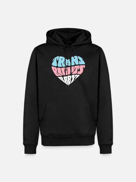 Transgender Trans LGBT Pride - Men’s Premium Organic Hoodie - black