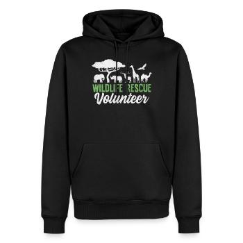 Wildlife Rescue Freiwilliger Pflegeheim Tier - Männer Premium Bio Hoodie - Schwarz - Vorne - Nico (187cm)