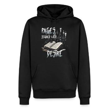Dark Romance Pages Stained With Desire - Männer Premium Bio Hoodie - Schwarz - Vorne - Nico (187cm)