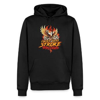 Schlaganfall Erholung Stroke Can't Stroke My Fire - Männer Premium Bio Hoodie - Schwarz - Vorne - Nico (187cm)