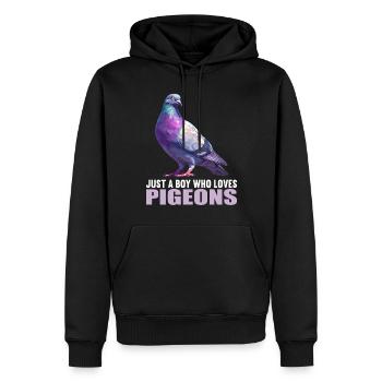 Pigeons Pigeon - Sweat à capuche Premium bio Homme - noir - Devant - Nico (187cm)