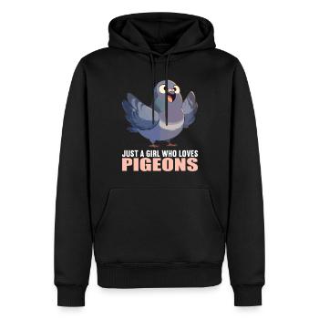 Pigeons Pigeon - Sweat à capuche Premium bio Homme - noir - Devant - Nico (187cm)