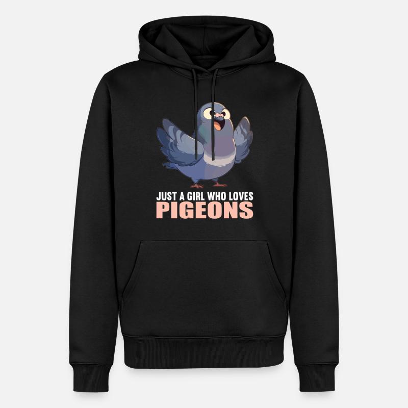 Tauben Taube - Männer Premium Bio Hoodie - Schwarz