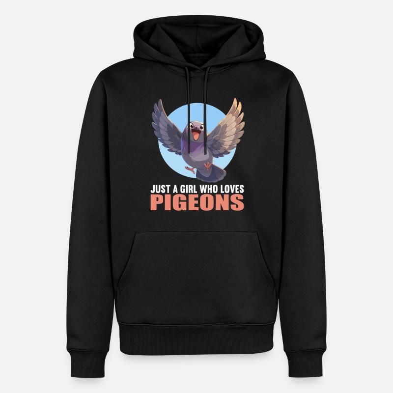 Tauben Taube - Männer Premium Bio Hoodie - Schwarz