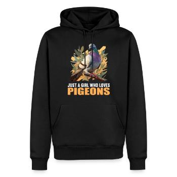 Pigeons Pigeon - Sweat à capuche Premium bio Homme - noir - Devant - Nico (187cm)