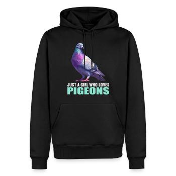 Pigeons Pigeon - Sweat à capuche Premium bio Homme - noir - Devant - Nico (187cm)