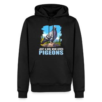 Pigeons Pigeon - Sweat à capuche Premium bio Homme - noir - Devant - Nico (187cm)