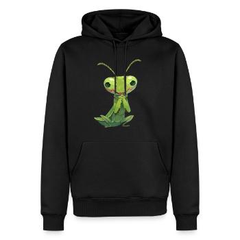 Mantes religieuses Mantes religieuses - Sweat à capuche Premium bio Homme - noir - Devant - Nico (187cm)