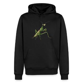 Mantes religieuses Mantes religieuses - Sweat à capuche Premium bio Homme - noir - Devant - Nico (187cm)