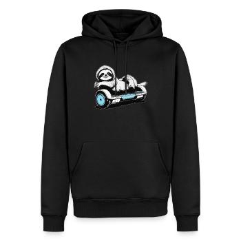 La vie de paresseux est meilleure si vous utilisez l’hoverboard - Sweat à capuche Premium bio Homme - noir - Devant - Nico (187cm)