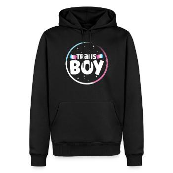 Transgender Trans LGBT Pride - Männer Premium Bio Hoodie - Schwarz - Vorne - Nico (187cm)