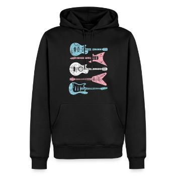 Fierté LGBT transgenre - Sweat à capuche Premium bio Homme - noir - Devant - Nico (187cm)