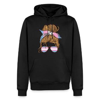 Transgender Trans LGBT Pride - Männer Premium Bio Hoodie - Schwarz - Vorne - Nico (187cm)